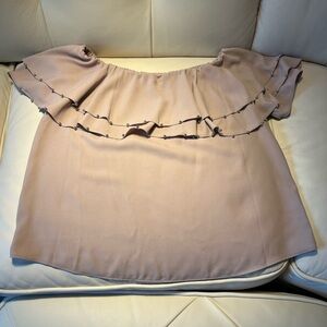 Jennifer Lopez Blush Ruffled Blouse